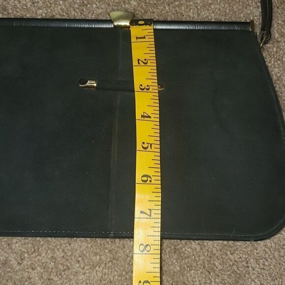 VNTG Retro 60's A Naturalizer Black Faux Suede Simulated Leather Handbag - Picture 14 of 16